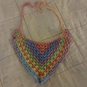 Handmade Pastel Crochet Bandana
